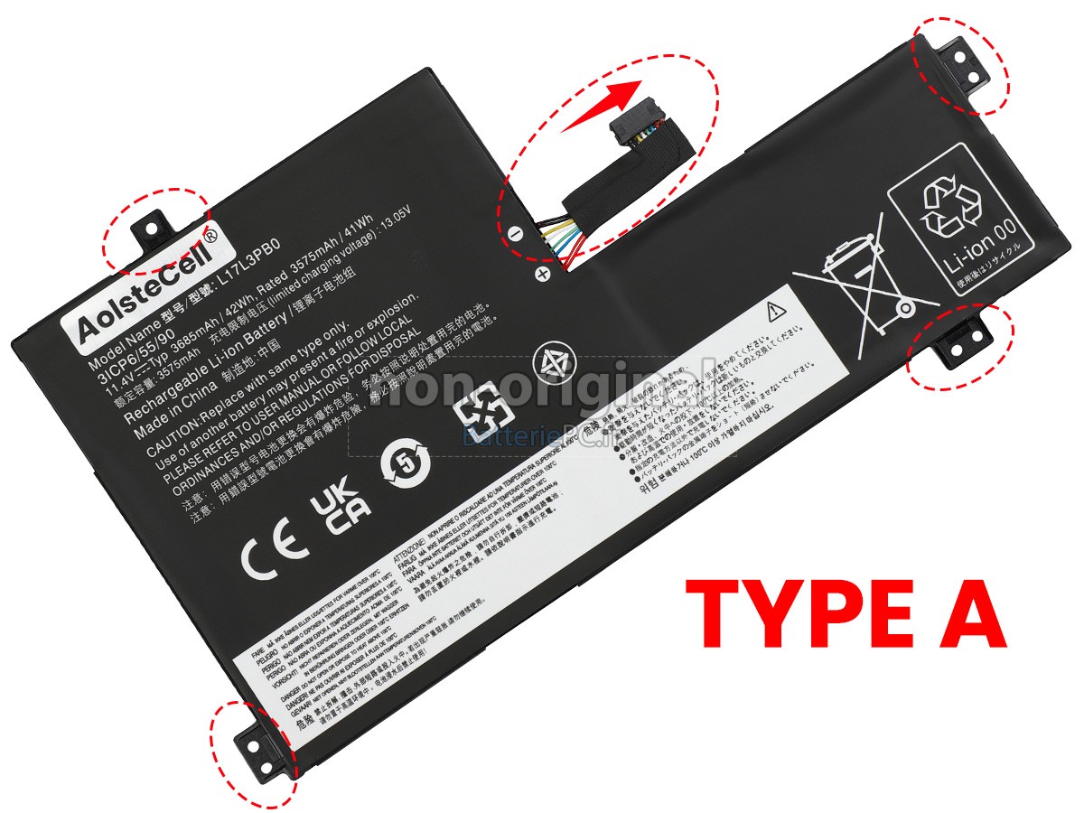 batterie pour Lenovo L17M3PB0