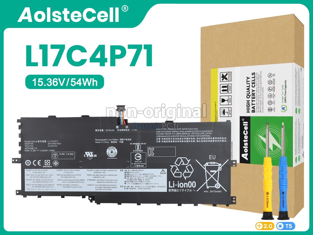 batterie pour Lenovo ThinkPad X1 YOGA 3RD GEN-20LD003HMD