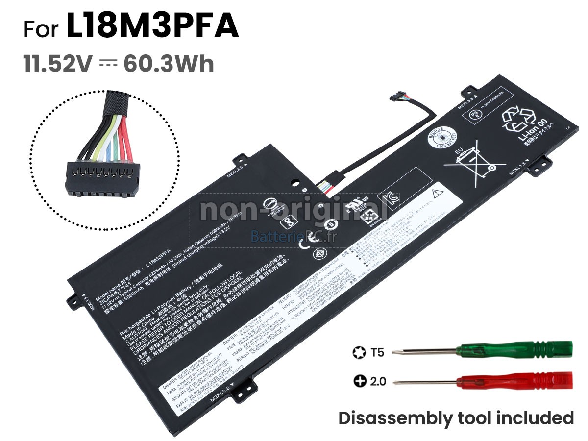batterie pour Lenovo YOGA C740-15IML-81TD