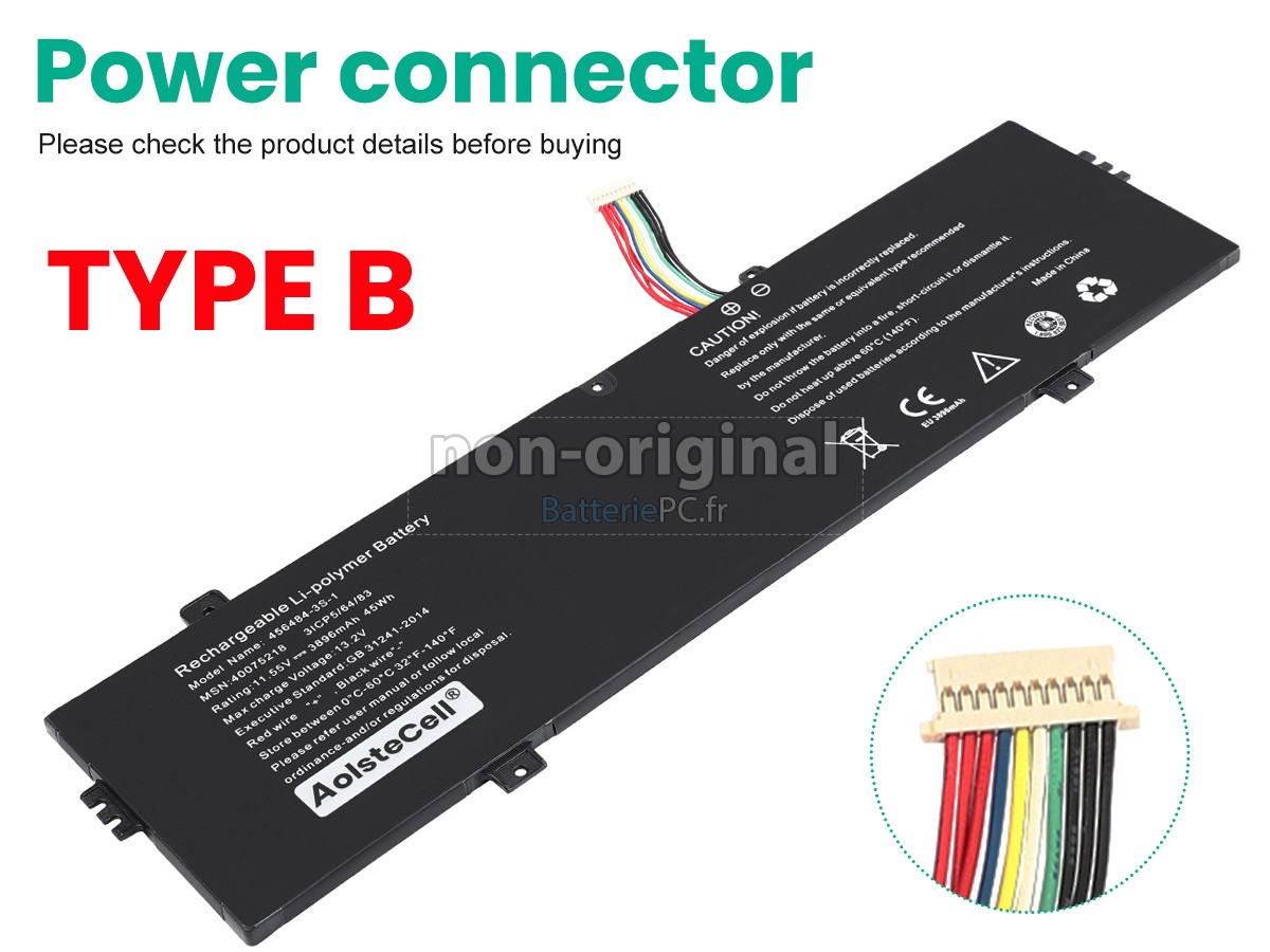batterie pour Medion Akoya E15412 (NS15TG)