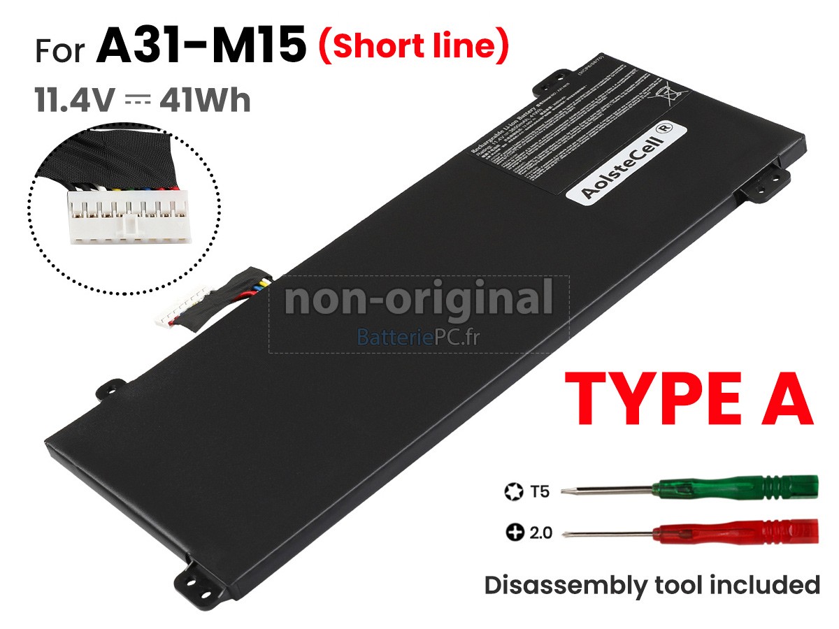 batterie pour Medion Akoya E6245 (M15GUN)