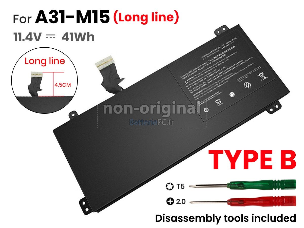 batterie pour Medion Akoya E6245 (M15GUN)