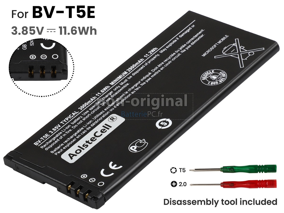 batterie pour Microsoft BVT5E