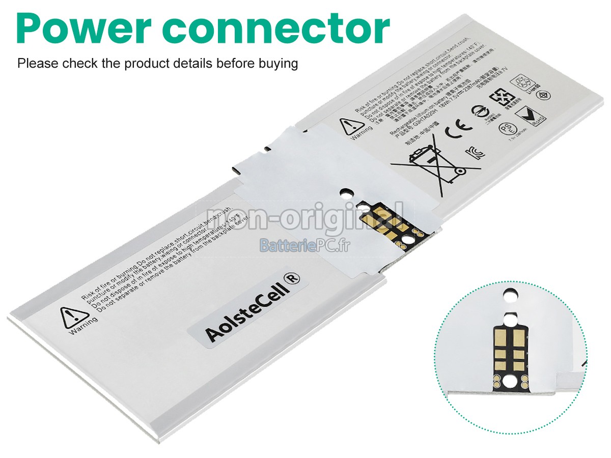 batterie pour Microsoft Surface BOOK 2 1832