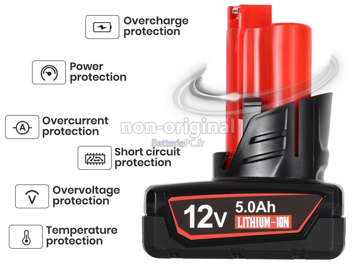 batterie pour Milwaukee 48-11-2420