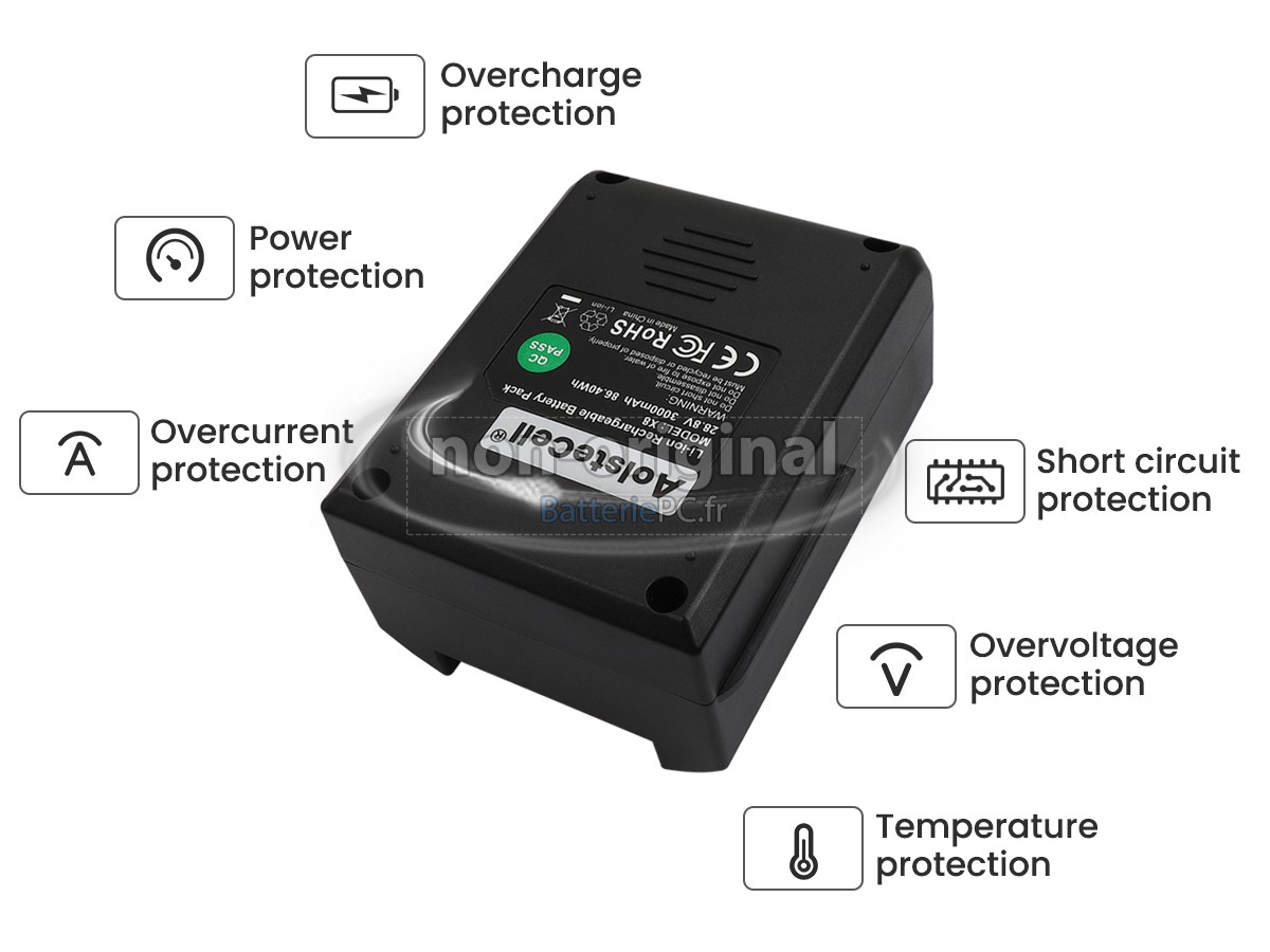 batterie pour Moosoo X8