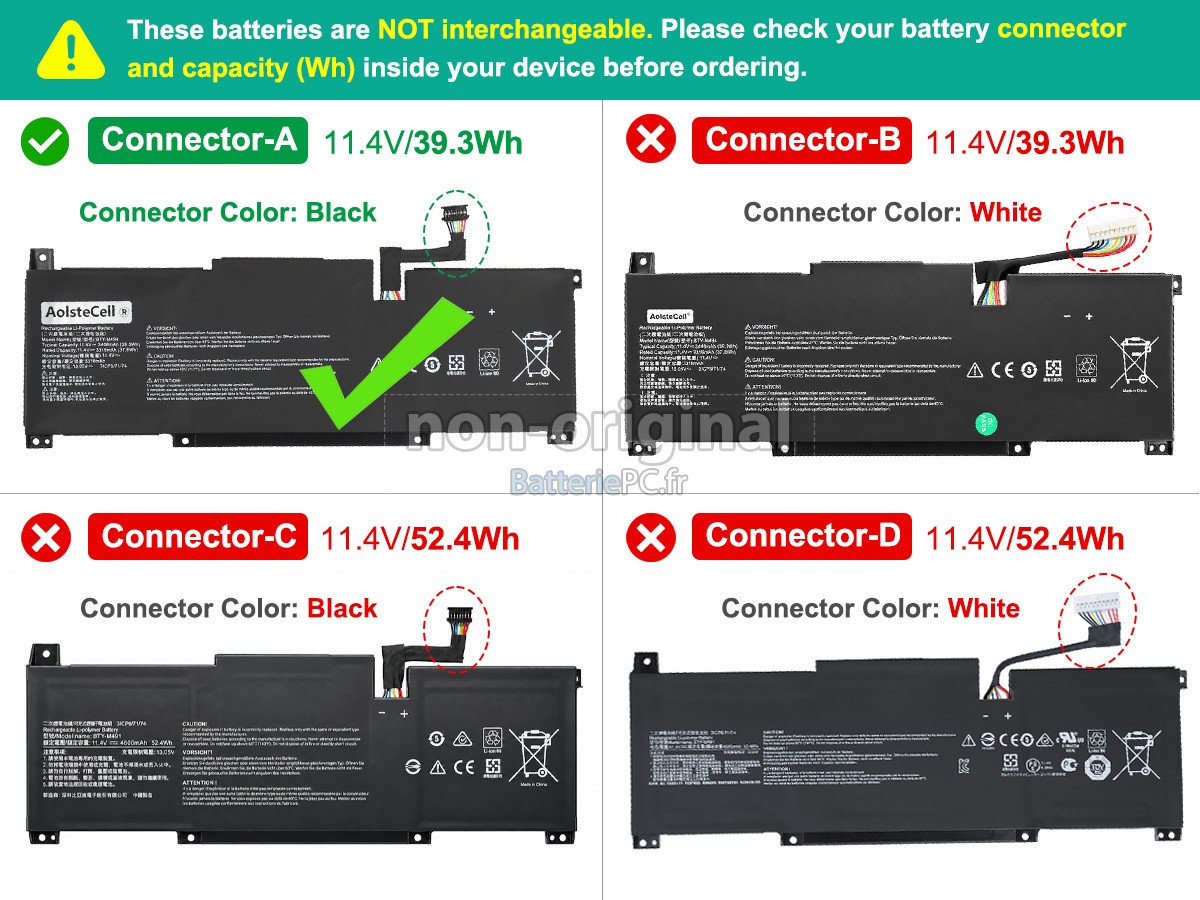 batterie pour MSI MODERN 15 A10RB-045HK