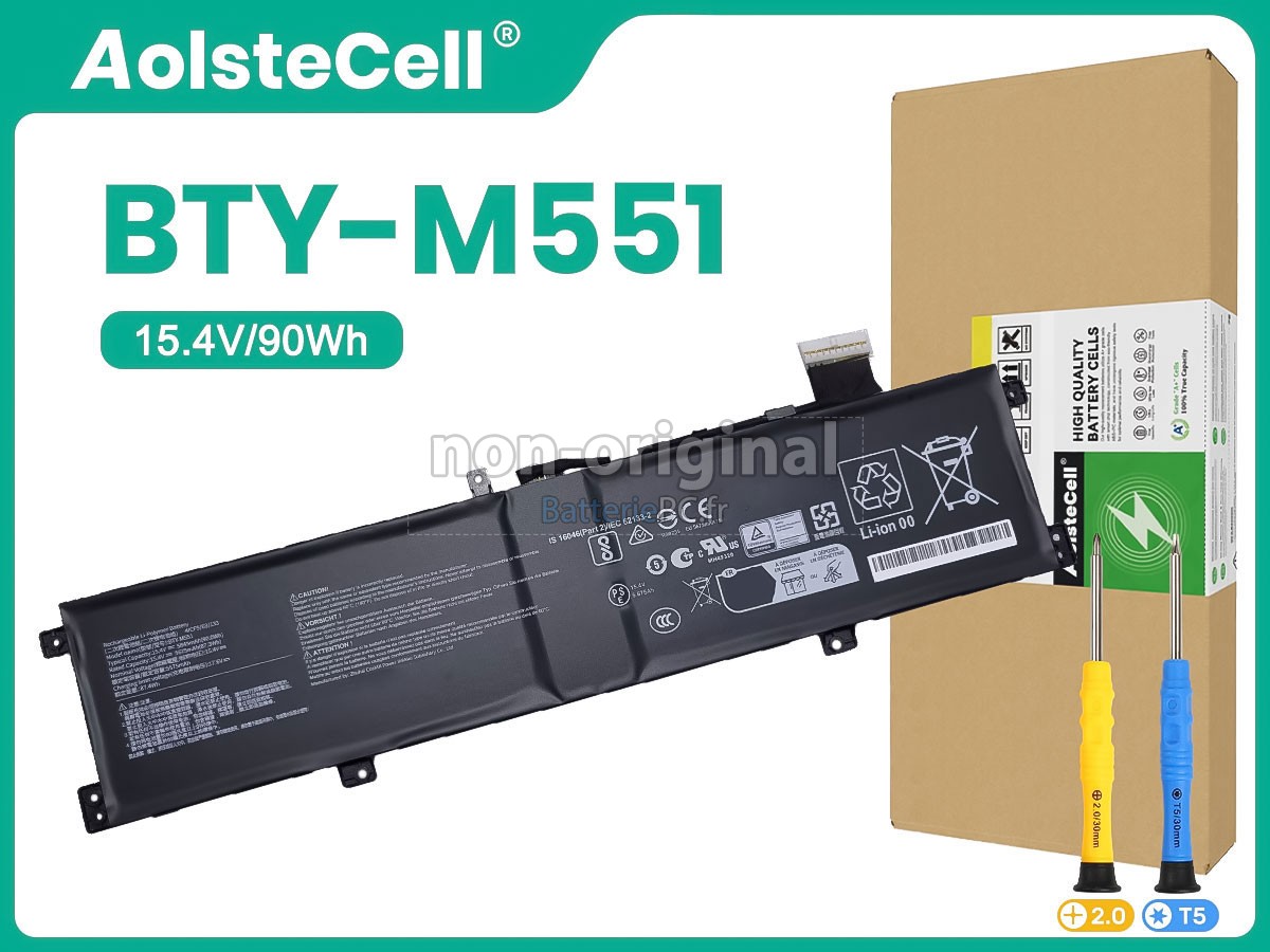 batterie pour MSI VECTOR GP68 HX 13VH-206IT