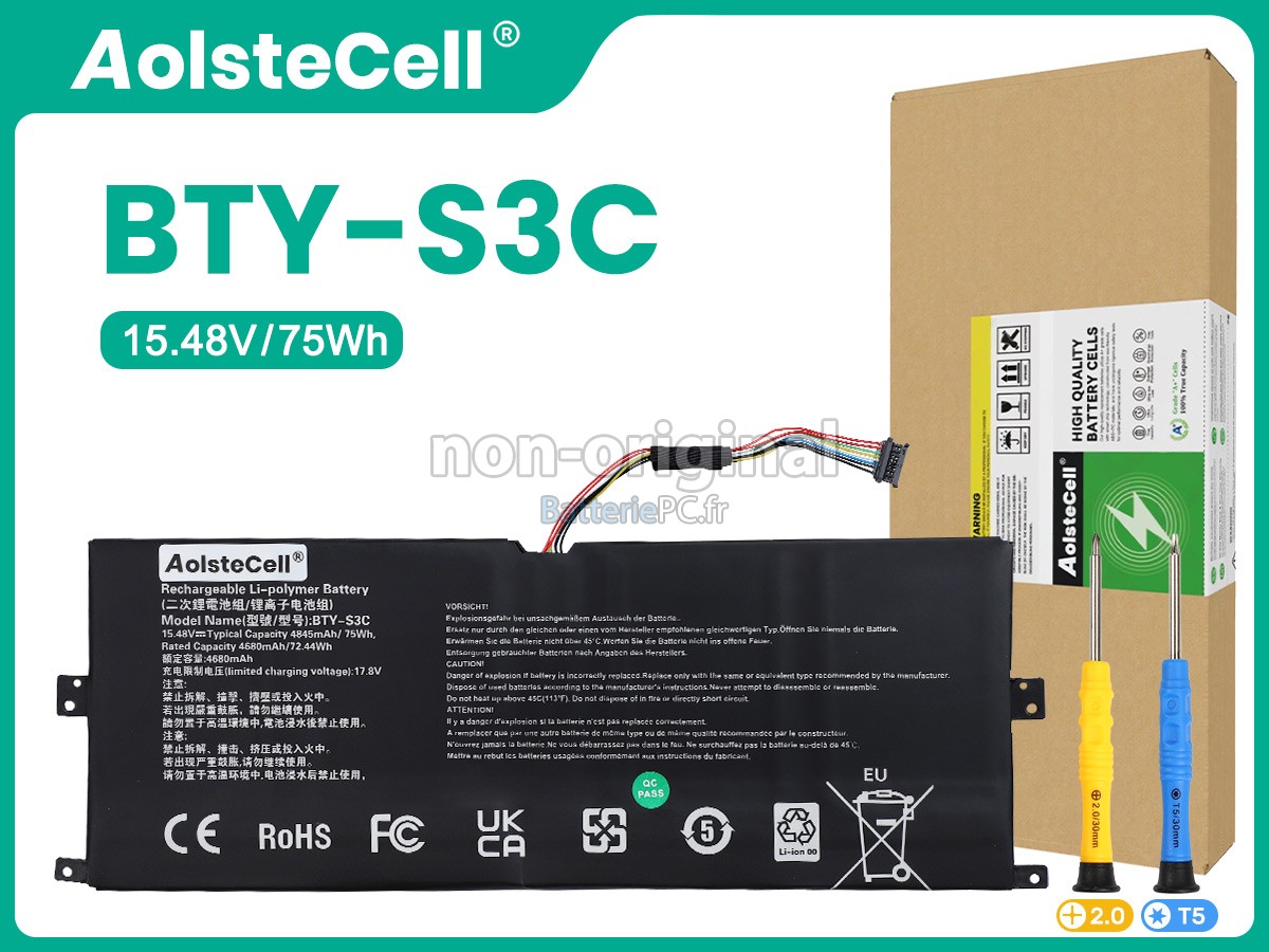 batterie pour MSI PRESTIGE 13 AI EVO A1MG-016US