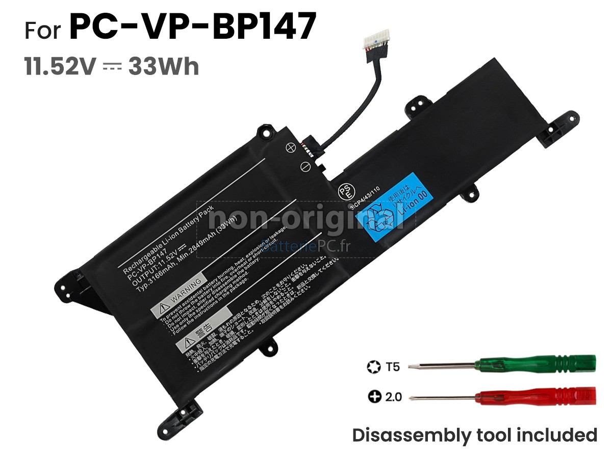 batterie pour NEC PC-VP-BP147(3ICP4/43/110)