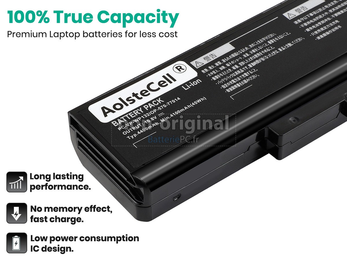 batterie pour NEC PC-VP-WP132