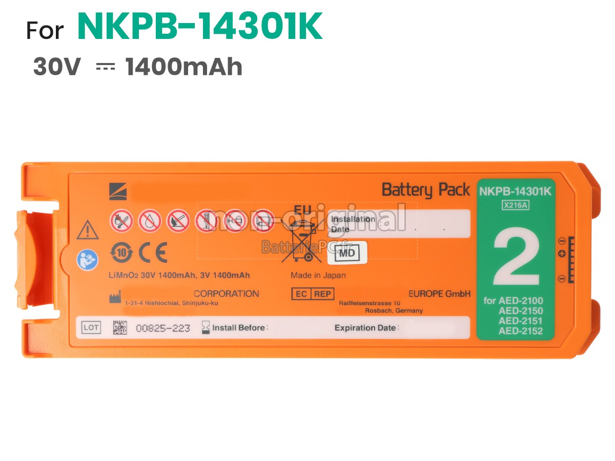 batterie pour Nihon Kohden SB-220V