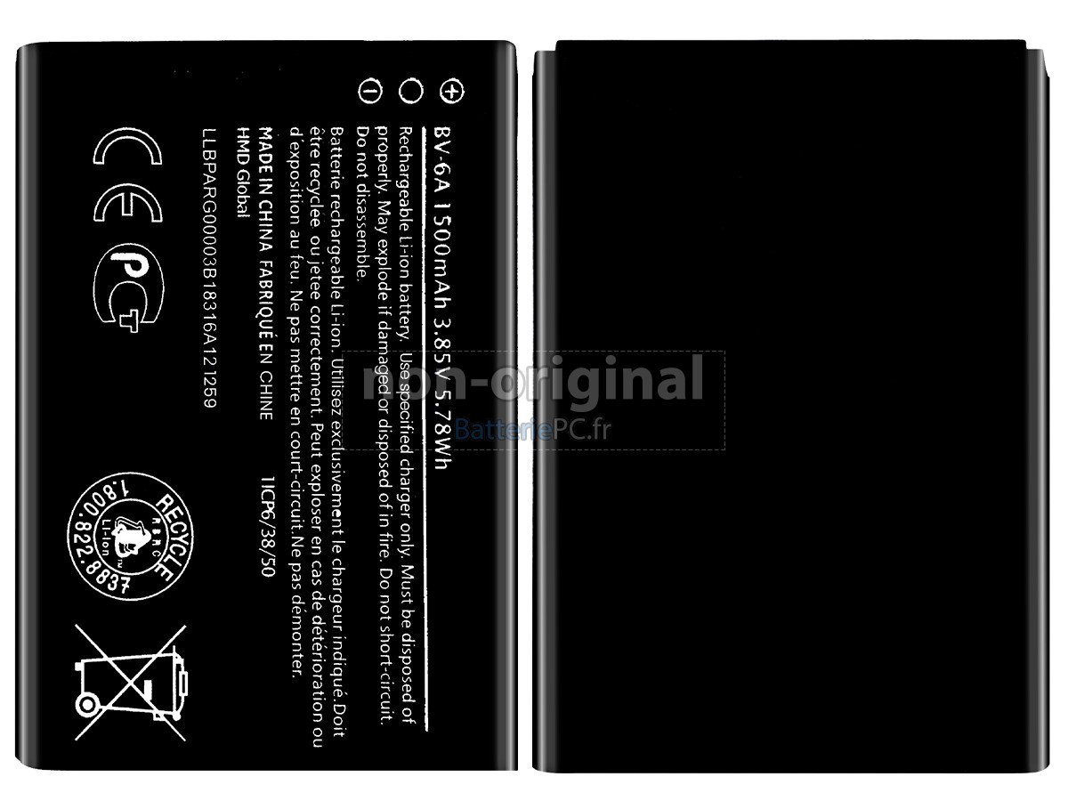 batterie pour Nokia BV-6A