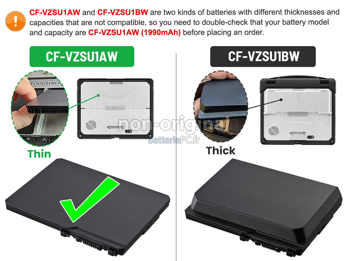 batterie pour Panasonic CF-33 TOUGHBOOK
