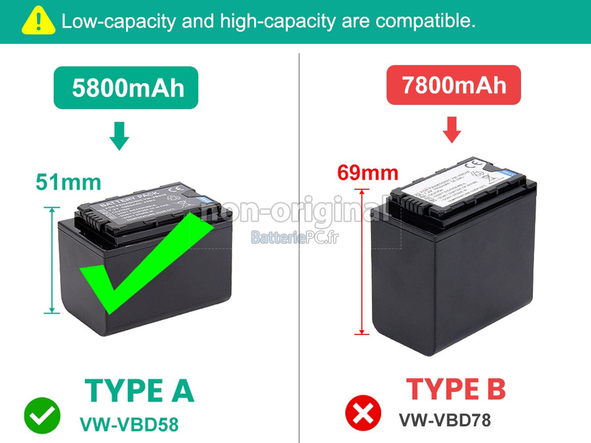 batterie pour Panasonic HC-X1500