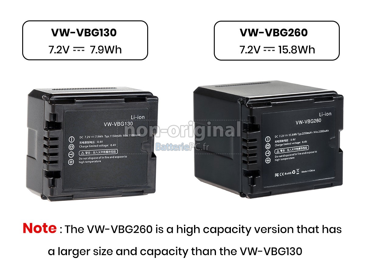 batterie pour Panasonic VW-VBG070