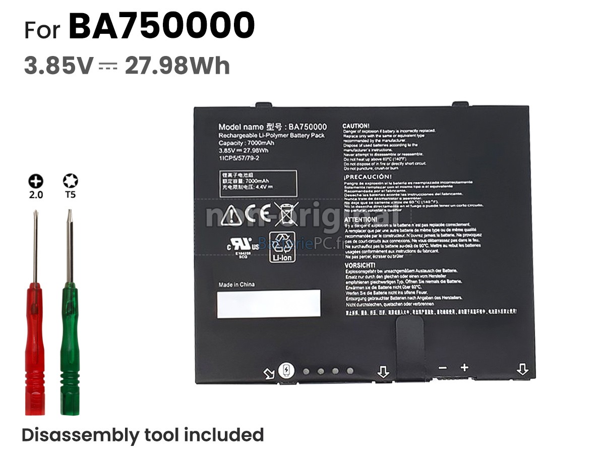 batterie pour Quest BA750000