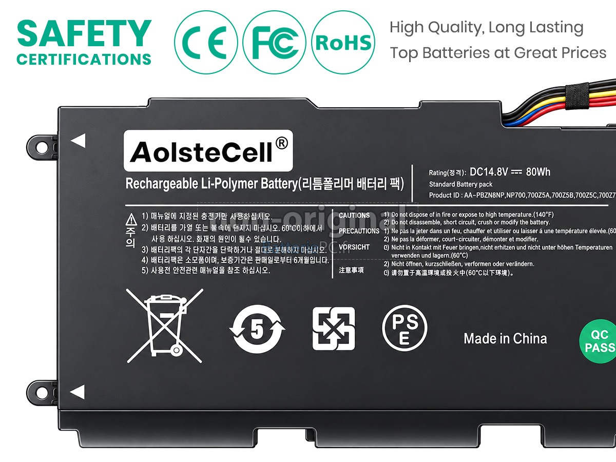 batterie pour Samsung NP700Z7C-S01UB