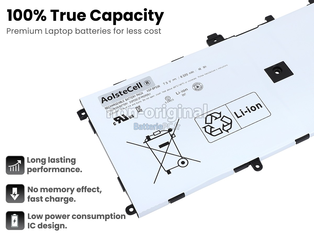 batterie pour Sony SVD13217PGB