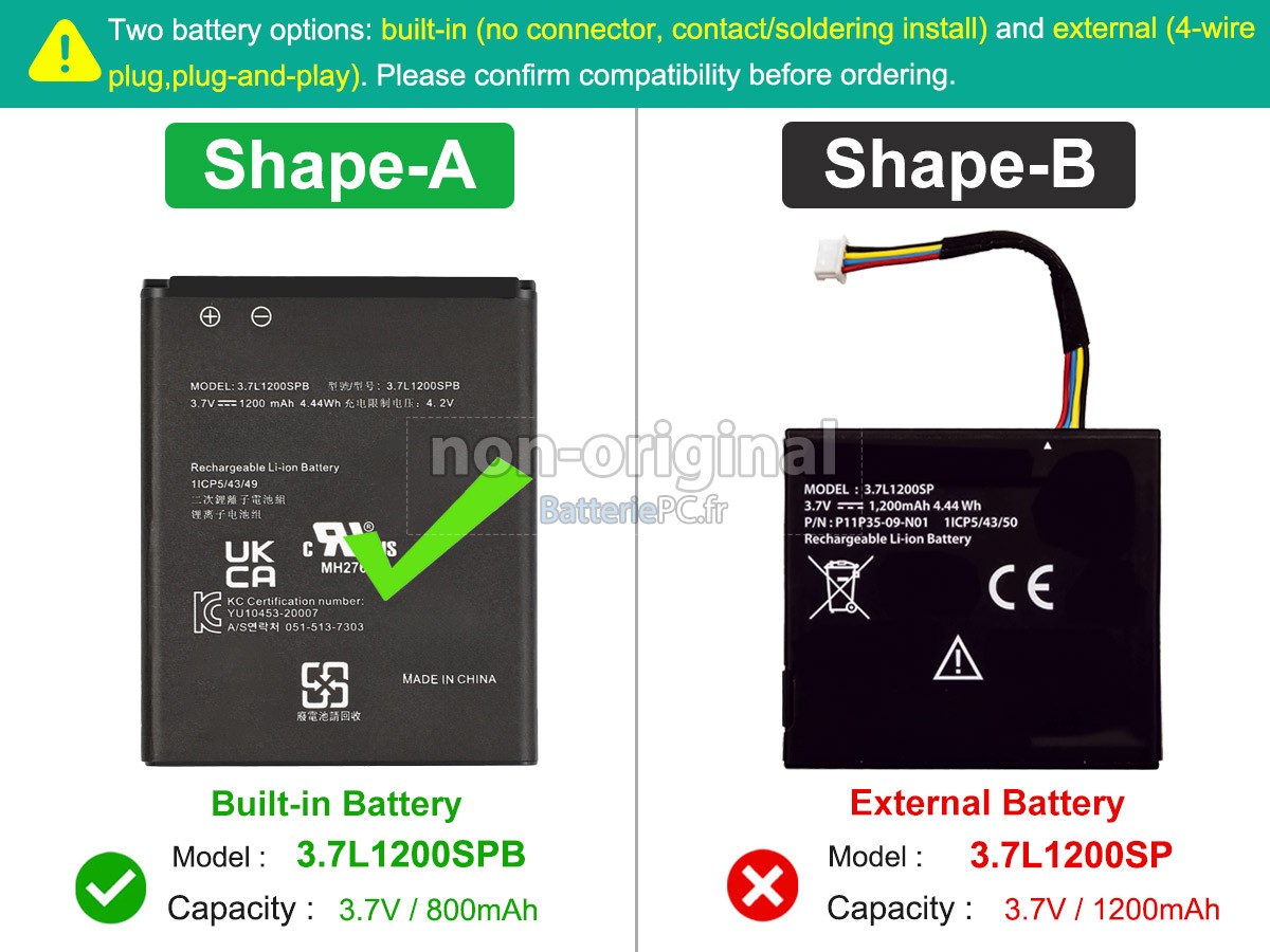 batterie pour Texas Instruments 3.7L1200SP