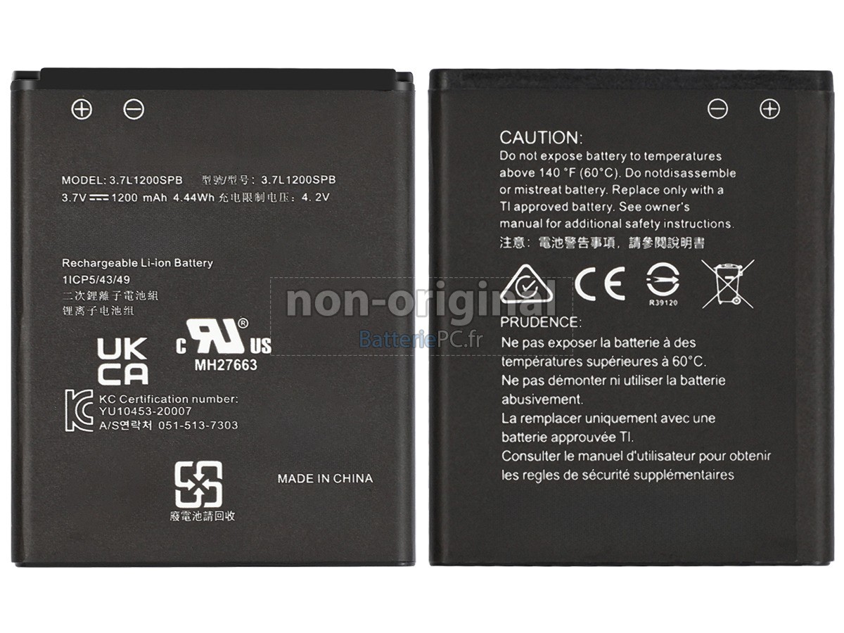 batterie pour Texas Instruments 3.7L1200SP