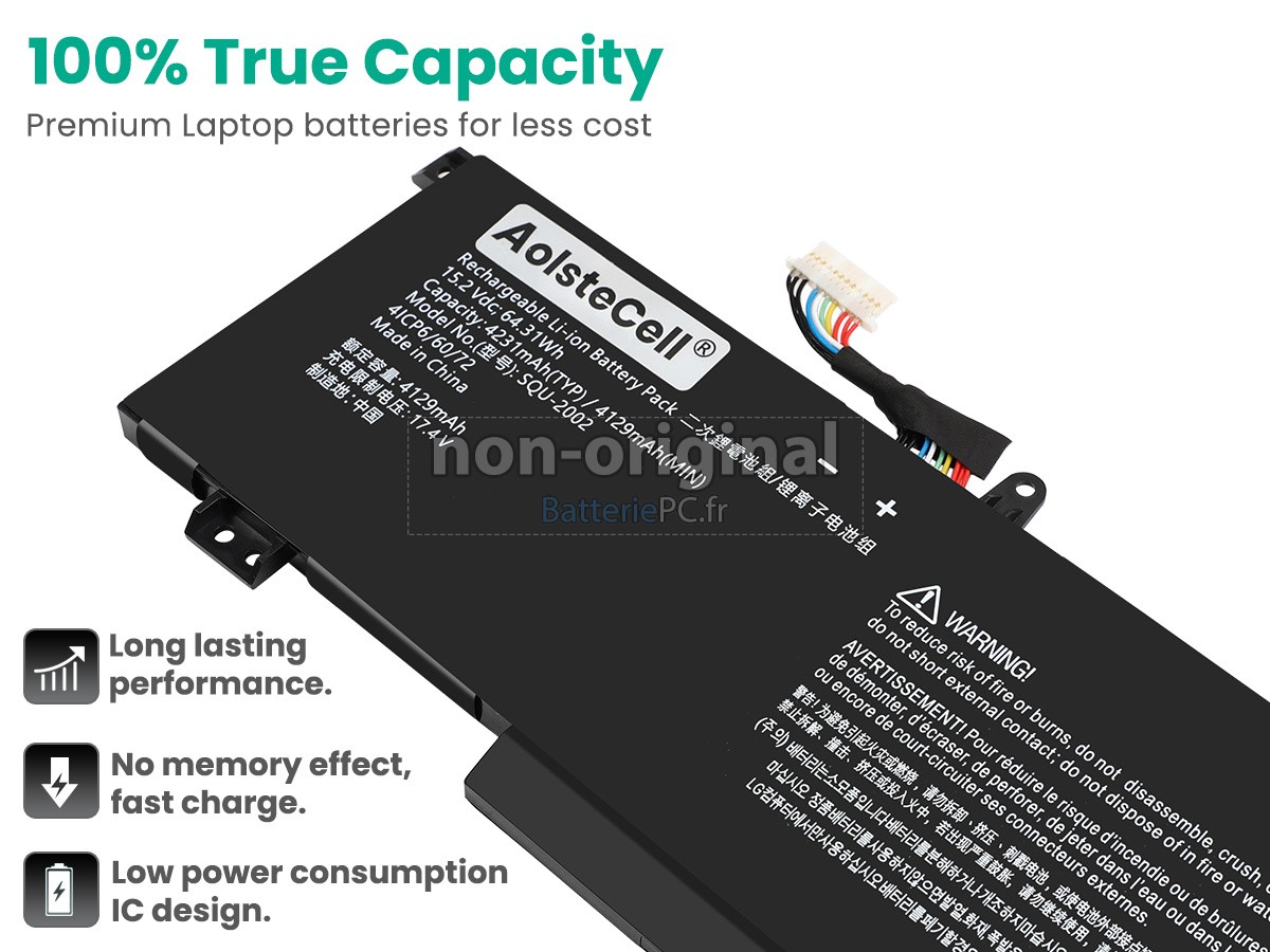 batterie pour Thunderobot SQU-2002(4ICP6/60/72)