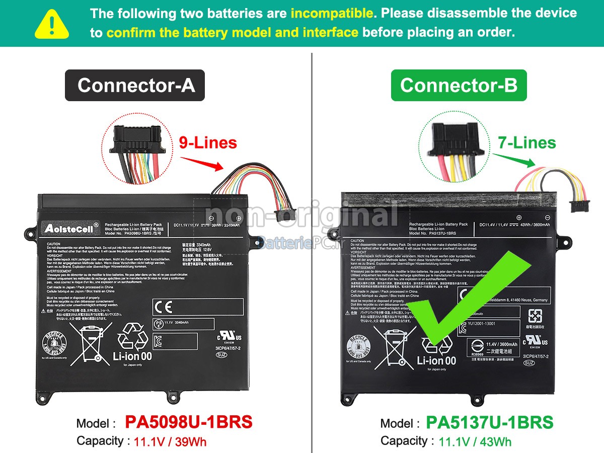 batterie pour Toshiba Portege Z10T-A203
