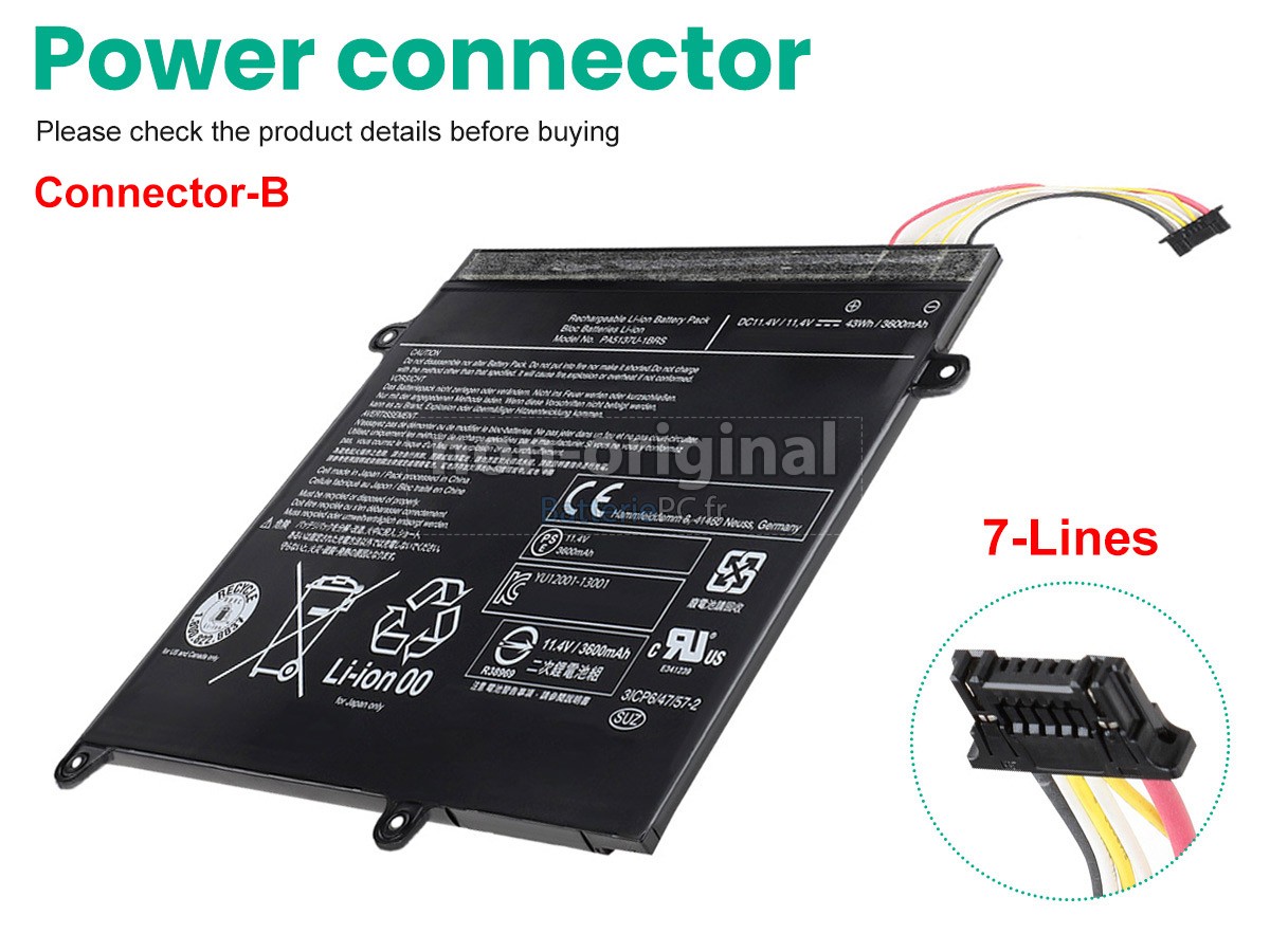 batterie pour Toshiba Portege Z10T-A203