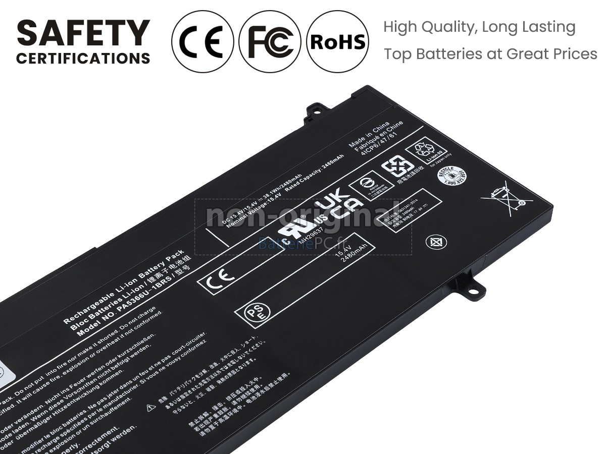 batterie pour Toshiba PA5368U-1BRS
