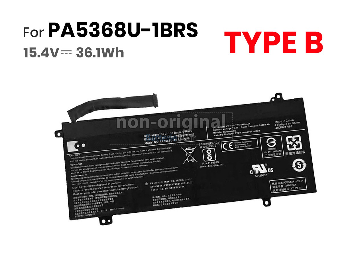 batterie pour Toshiba PA5368U-1BRS