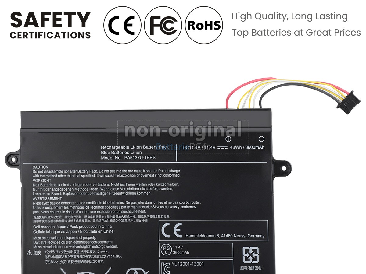 batterie pour Toshiba PA5137U-1BRS