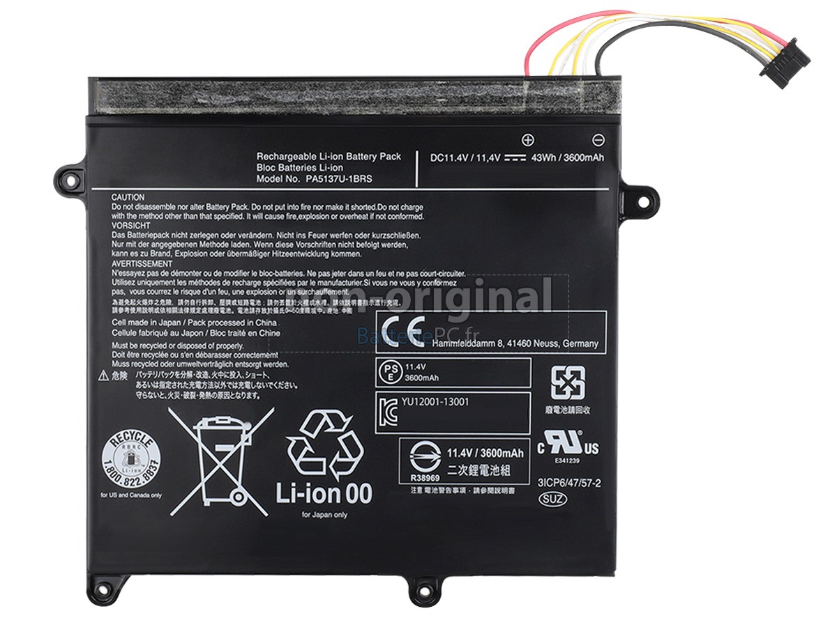 batterie pour Toshiba PA5137U-1BRS