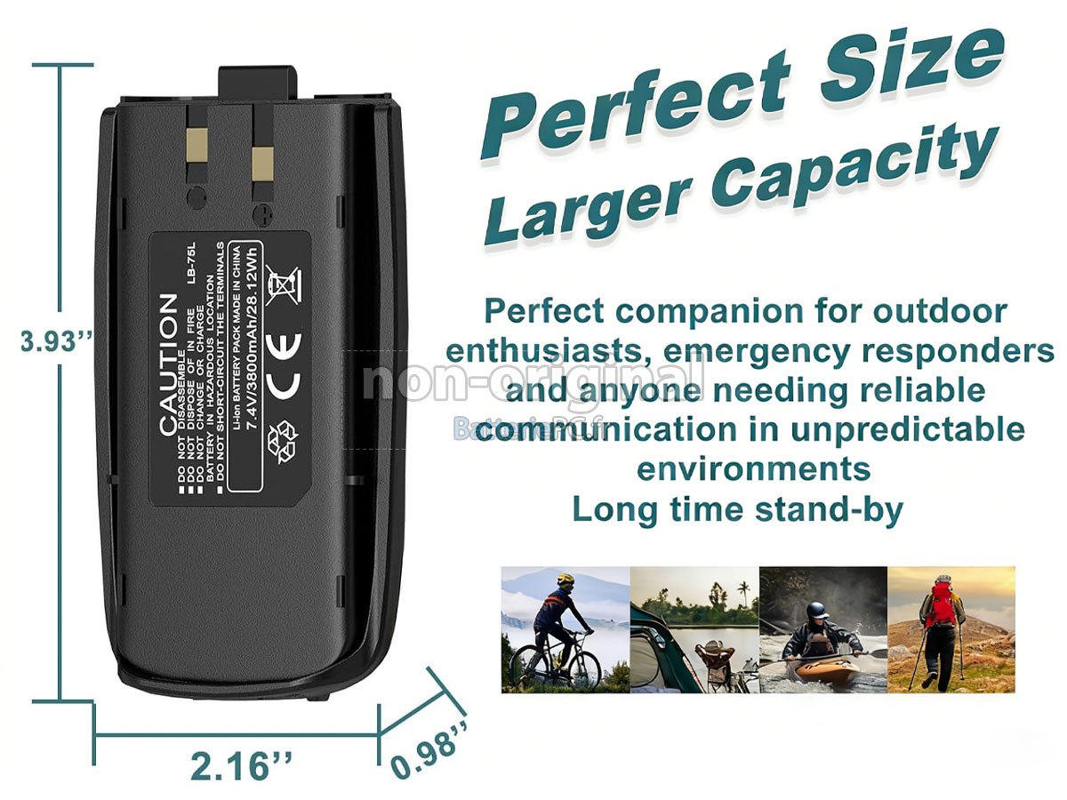 batterie pour TYT TH-UV8000D