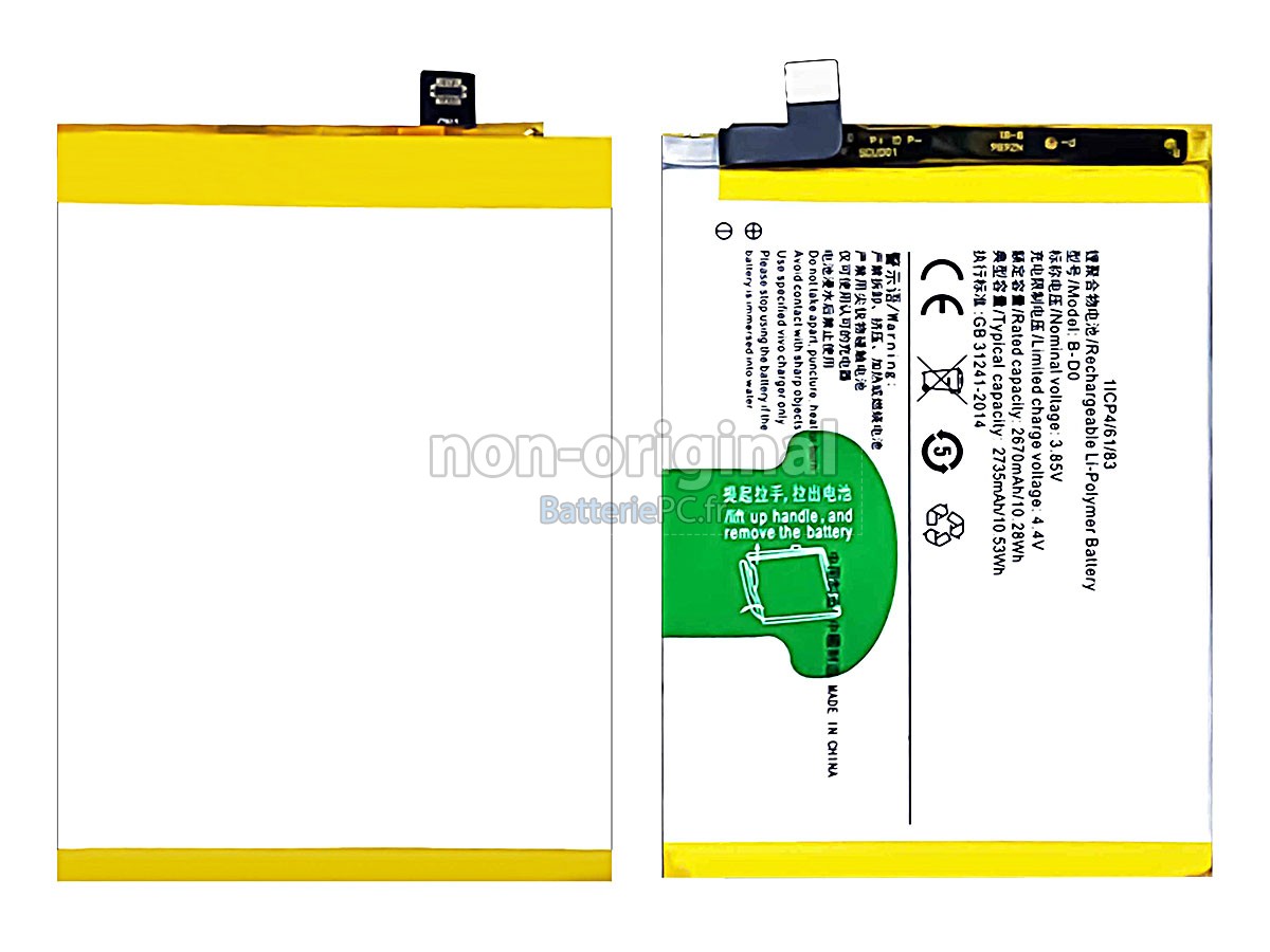 batterie pour Vivo Y67