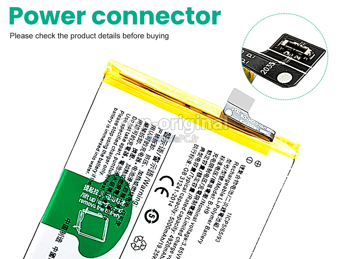 batterie pour Vivo Y19