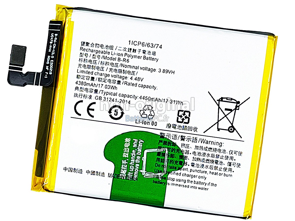 batterie pour Vivo X70 PRO V2134A