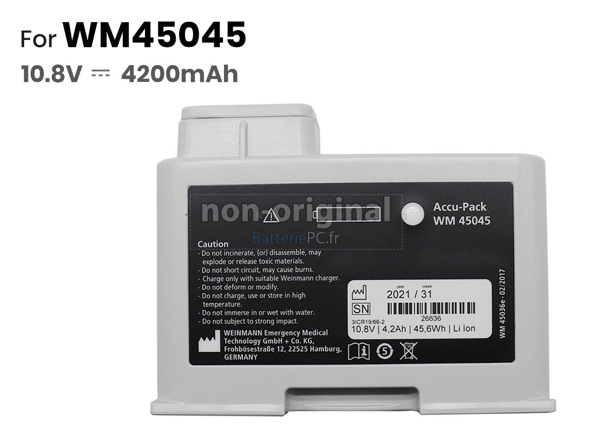 batterie pour Weinmann WM45045