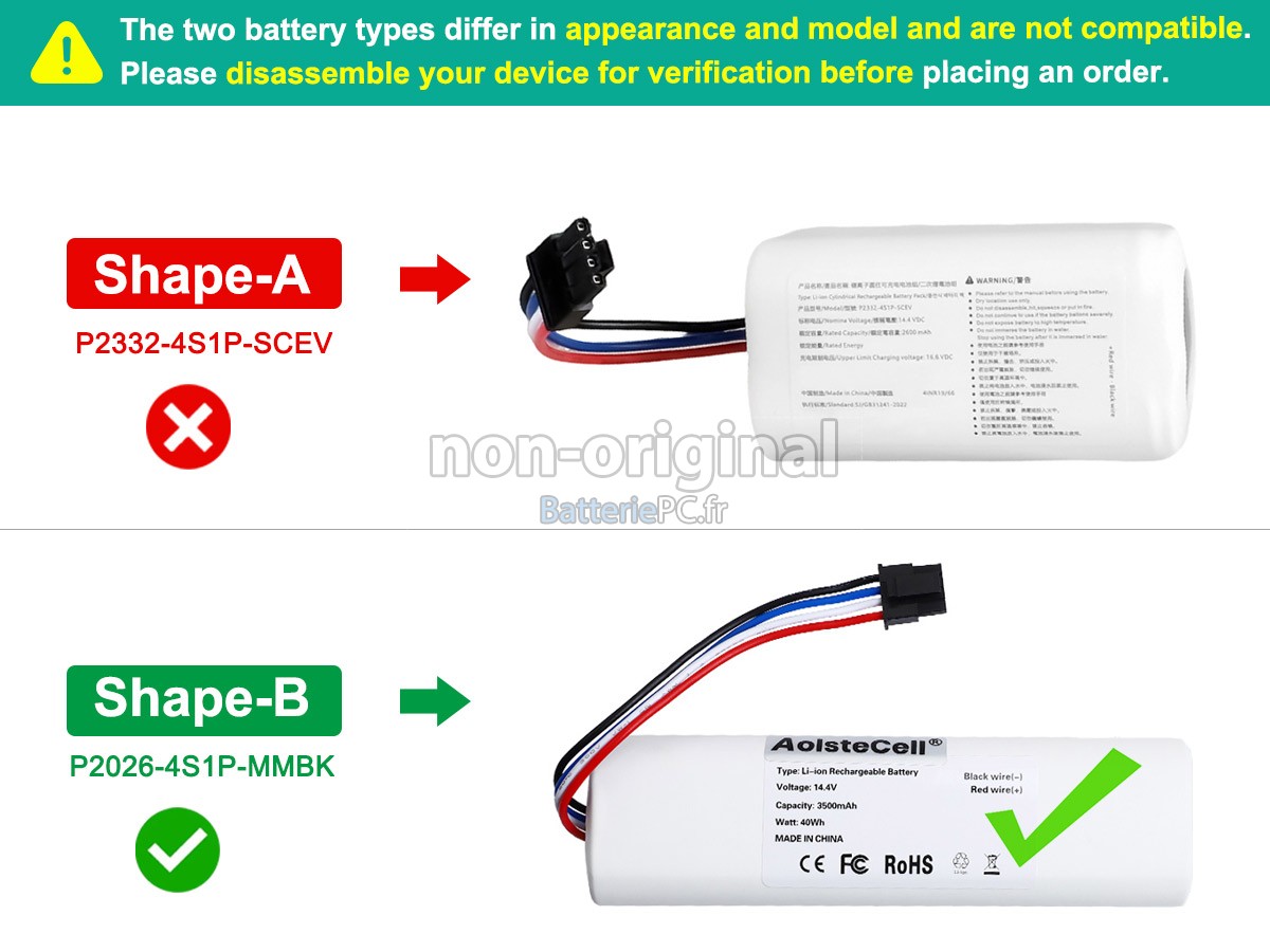 batterie pour XiaoMi ROBOT VACUUM S20