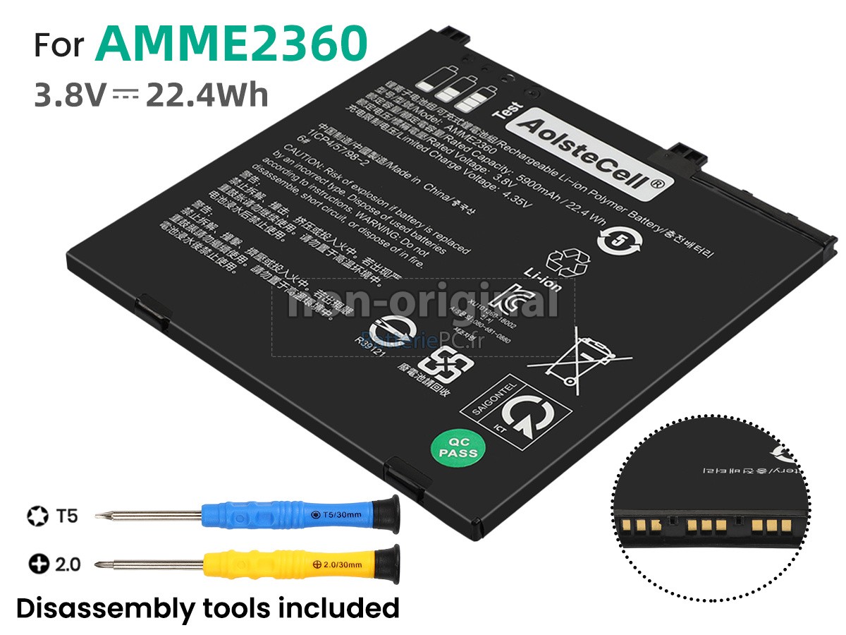 batterie pour Zebra AMME2360(1ICP4/57/98-2)