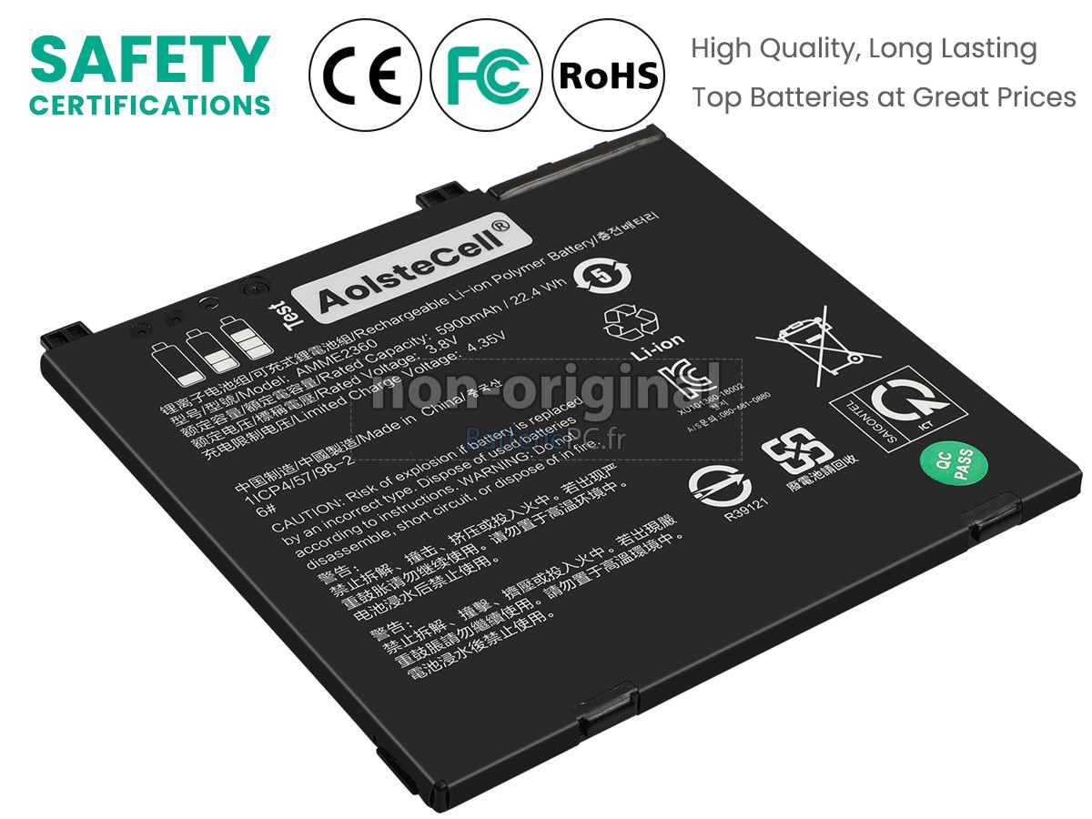 batterie pour Zebra AMME2360(1ICP4/57/98-2)