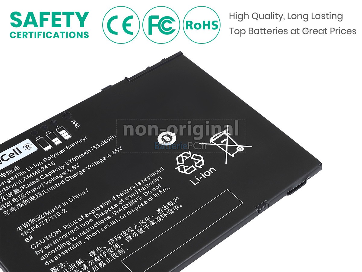 batterie pour Zebra AMME2415(1ICP4/77/110-2)