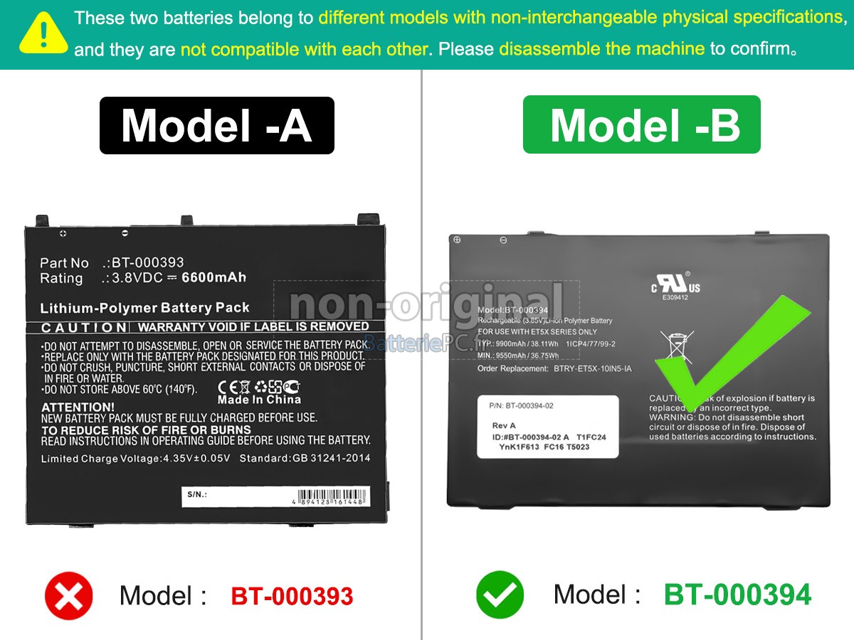 batterie pour Zebra ET50