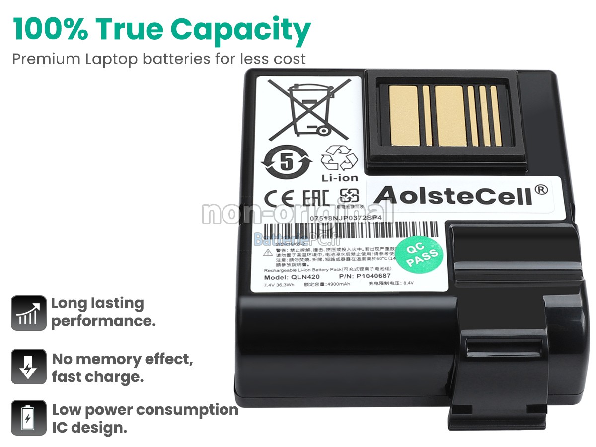 batterie pour Zebra ZQ63-AUWA000-00