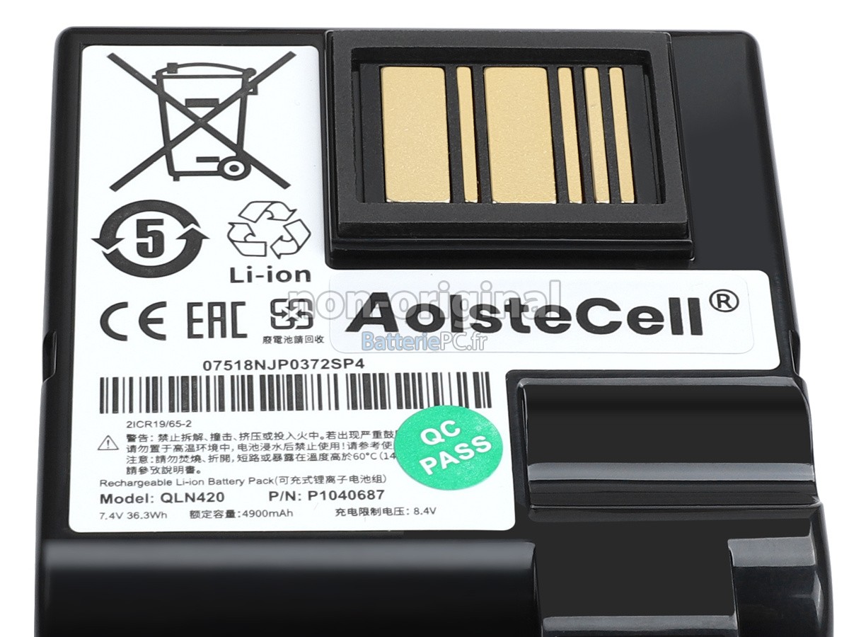 batterie pour Zebra ZQ63-AUWA000-00