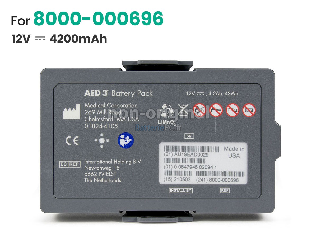 batterie pour ZOLL 01824-4105