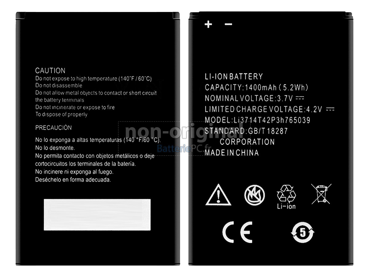 batterie pour ZTE LI3714T42P3H765039