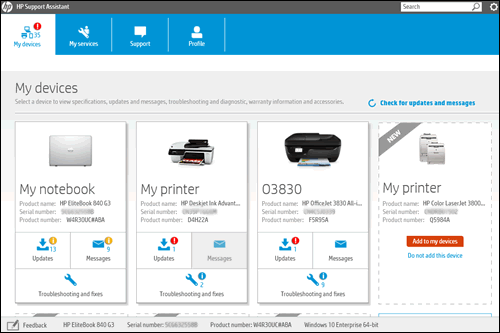 Trouvez les informations produit avec HP Support Assistant